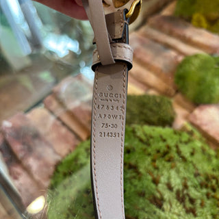GUCCI Faux Pearl Marmont Belt Double G Logo Waist Belt
