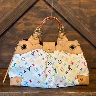 LOUIS VUITTON Ursula White Monogram Multicolore Canvas Bag