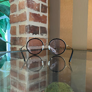 GUCCI GG0061S Black/Gold Round Sunnies