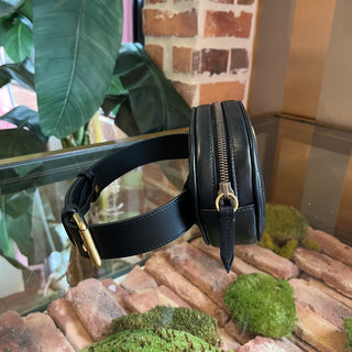 GUCCI GG Marmont Black Calfskin Matelasse Belt Bag 65/26