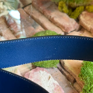 GUCCI Interlocking G Navy Blue Leather Belt 100/40(12US)