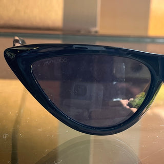 JIMMY CHOO SPARKS/G/S 807IR Black Acetate Cat Eye Sunglasses