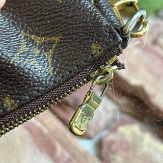 LOUIS VUITTON Pochette Accessories Mini Brown Monogram Canvas Pouch