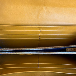 FENDI F Is Fendi Yellow Zucca Leather Continental Wallet