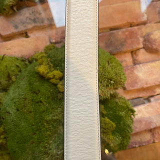 GUCCI White Calfskin Enamel Monochrome Double G Belt SZ85/34(6US)