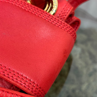 LOEWE Red Balloon Leather Bucket Bag