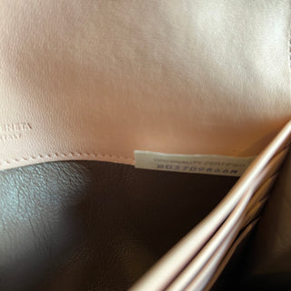 BOTTEGA VENETA Pink Intreccciato Woven Wallet