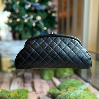 CHANEL Timeless Quilted Caviar Clutch