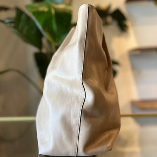PRADA Argilla Glacé Calf Leather Beige Tote Bag