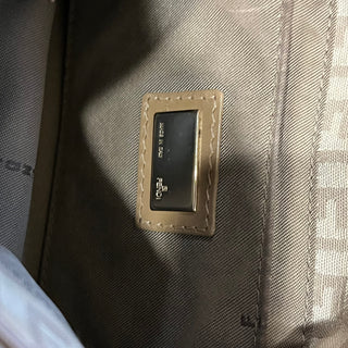 FENDI Medium Drawstring Flap Zucca Canvas Leather Hobo Bag