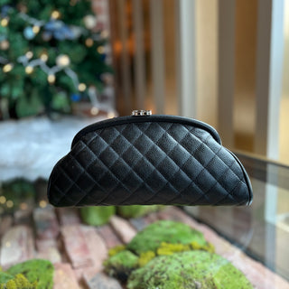CHANEL Timeless Quilted Caviar Clutch