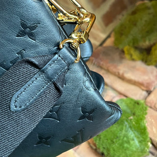 LOUIS VUITTON Coussin PM Black Monogram Embossed Leather Shoulder Bag