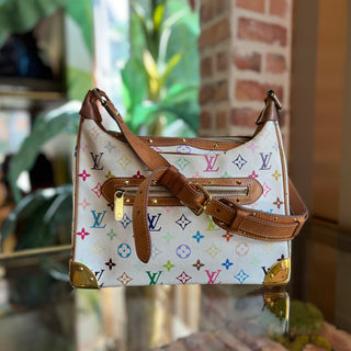 LOUIS VUITTON Boulogne White Monogram Multicolore Shoulder Bag