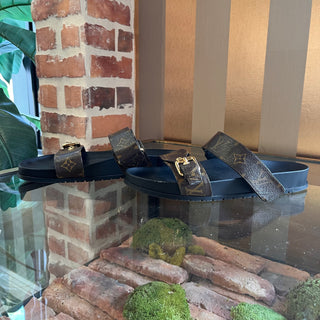 LOUIS VUITTON Bom Dia Flat Comfort Mule Slides SZ 42 (US 12)