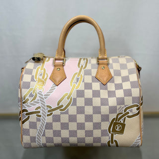 LOUIS VUITTON Nautical Damier Azur Speedy Bandouliere 25