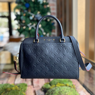LOUIS VUITTON Speedy Bandouliere 25 Monogram Empreinte Leather Satchel Bag