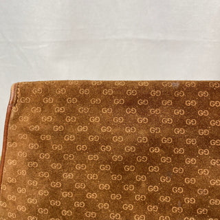 GUCCI Vintage Blondie GG Suede Monogram Clutch