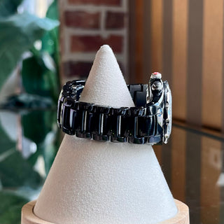 MICHELE Tahitian Stainless Steel Ceramic Black Watch