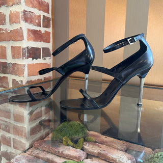 GUCCI Black Leather Strappy Heels SZ 8.5