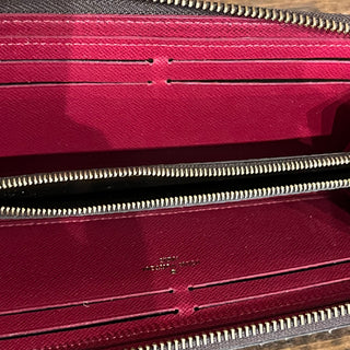 LOUIS VUITTON Clemence Fuchsia Monogram Canvas Wallet