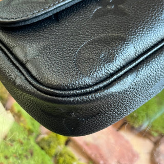 LOUIS VUITTON Ivy Giant Monogram Empreinte Black Wallet on Chain Bag