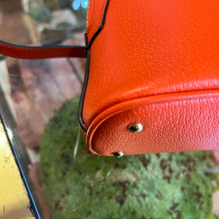 GUCCI Diana Mini Orange Leather Shoulder Bag