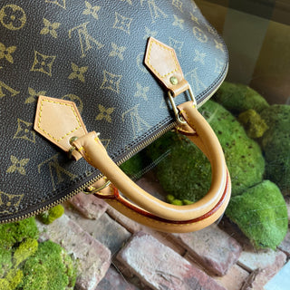 LOUIS VUITTON Alma PM Brown Monogram Canvas Vintage Satchel Bag