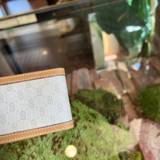 GUCCI Vintage White GG Logo Key Holder Pouch