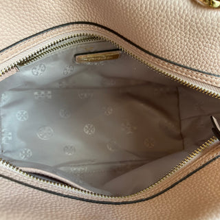 TORY BURCH Theo Mini Slouchy Pink Leather Tote Bag