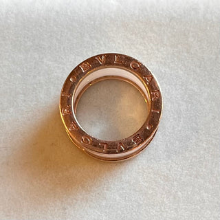 BVLGARI B.zero1 White/Rose Gold 18 KT Ring SZ 47 (US 4 1/4)