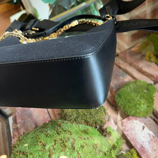 GIVENCHY Black Logo-Printed Canvas Shoulder Bag