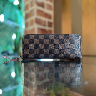 LOUIS VUITTON Clémence Coated Canvas Zippy Wallet