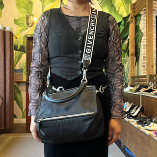 GIVENCHY Pandora Black Nylon Shoulder Bag