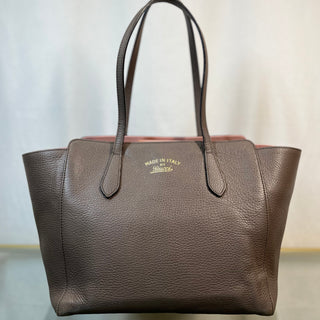 GUCCI Swing Small Mushroom Brown Tote