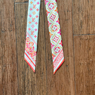 LOUIS VUITTON Tiles BB Pink Monogram Silk Bandeau