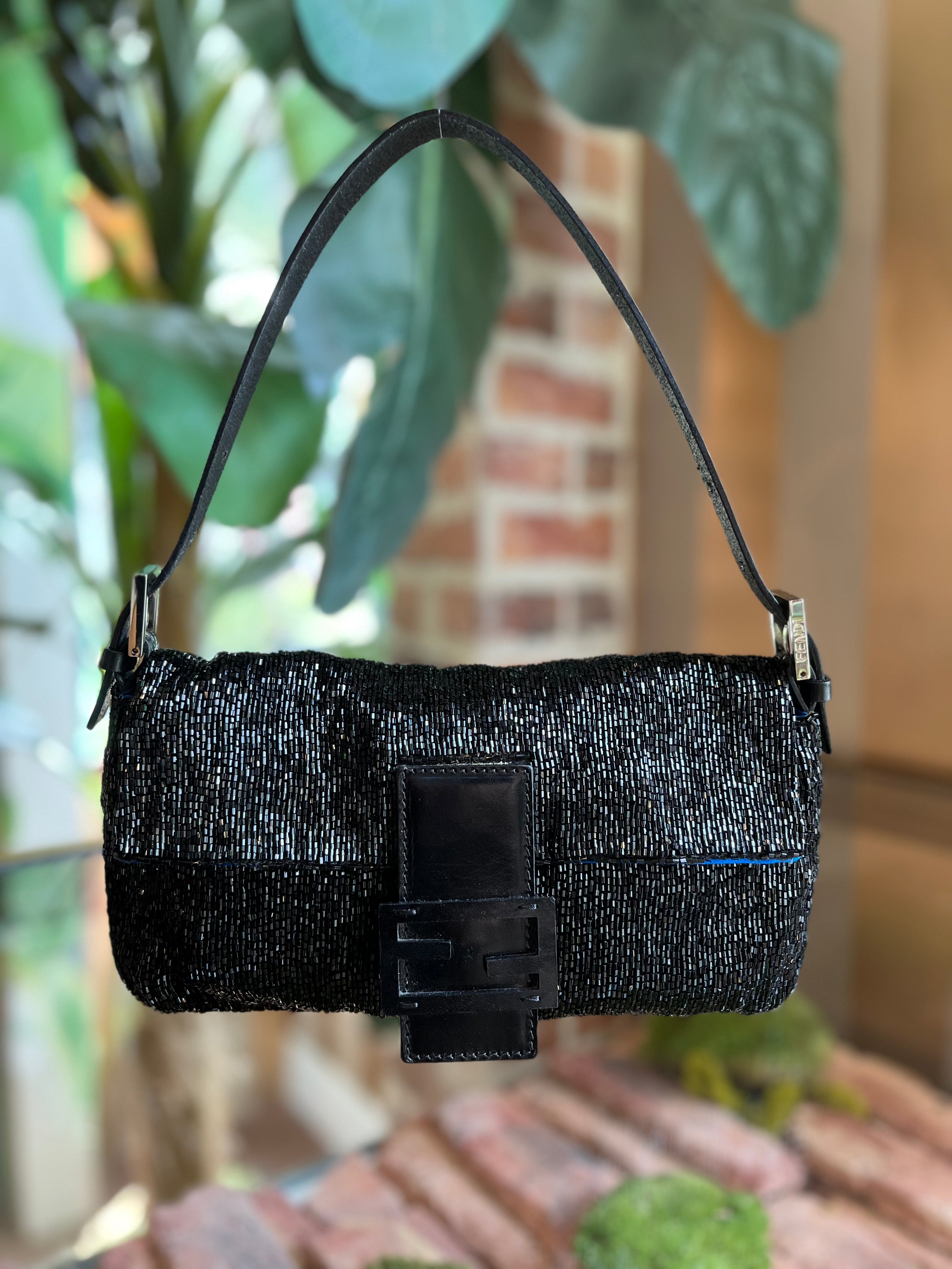 Fendi Handbags versace Women Fabric Black