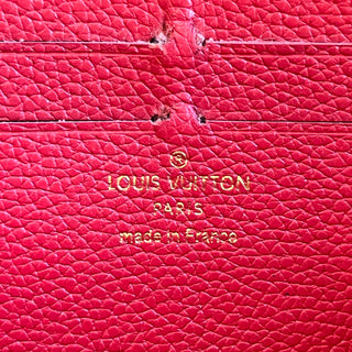 LOUIS VUITTON LV Monogram Red Empreinte Leather Zippy Wallet