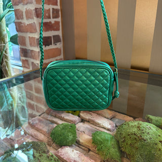 GUCCI Trapuntata Green Quilted Mini Camera Bag