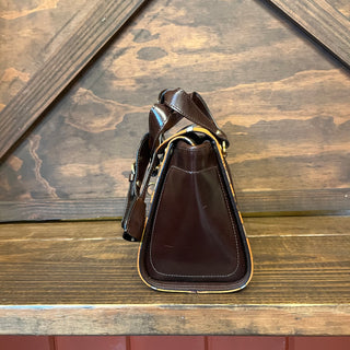BURBERRY Orange Scarf Print Tote Bag