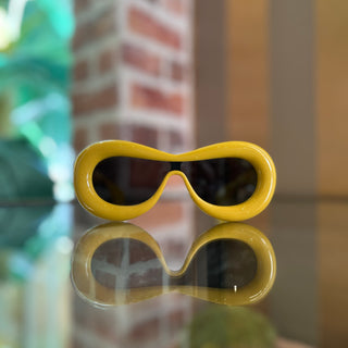 LOEWE LW40099I Yellow Acetate Geometrical Sunglasses