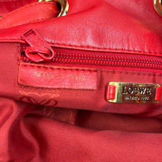 LOEWE Red Balloon Leather Bucket Bag