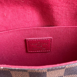 LOUIS VUITTON Felicie Pochette Damier Ebene Canvas Crossbody