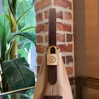 LOUIS VUITTON All In BB Beige Trench Calf Leather Bucket Bag