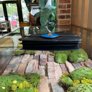 LOUIS VUITTON Friedland Pochette Black Blue Epi Leather Shoulder Bag