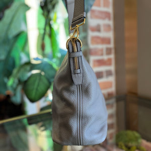 PRADA Gray Daino Leather Shoulder Bag TS3130