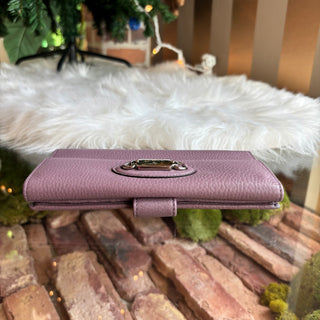 GUCCI Purple Leather Logo Wallet