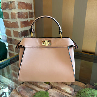 FENDI Pink Leather Front Pocket Mini Peekaboo