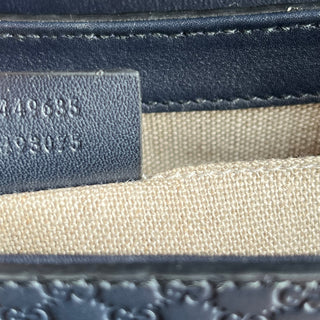 GUCCI Emily Chain Medium Blue Microguccissima Leather Shoulder Bag