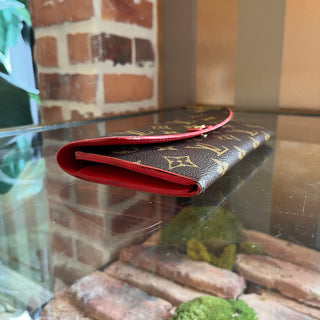 LOUIS VUITTON Coquelicot LV Monogram Canvas Emilie Wallet