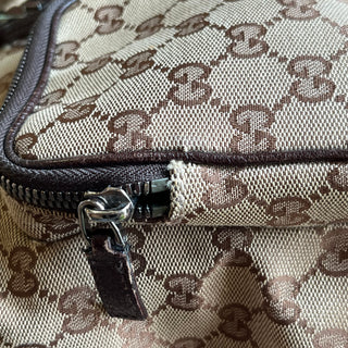 GUCCI Piston Lock GG Monogram Canvas Backpack